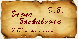 Drena Baškalović vizit kartica